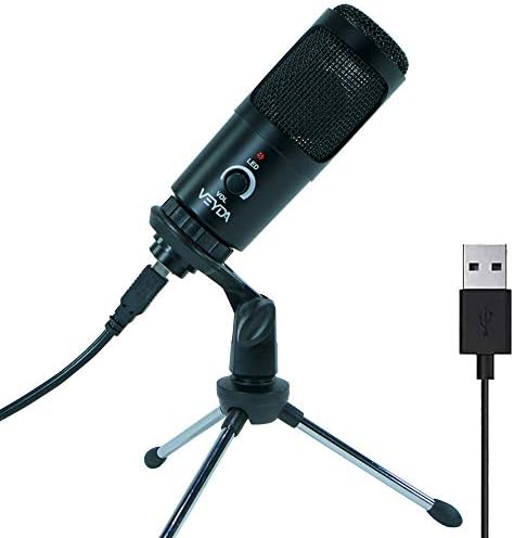 USB mikrofon, Veyda Metal kondenzator mikrofon za snimanje za Laptop MAC ili Windows Cardioid Studio vokal za snimanje, glas preko Streaming emitovanja i YouTube video-K669b