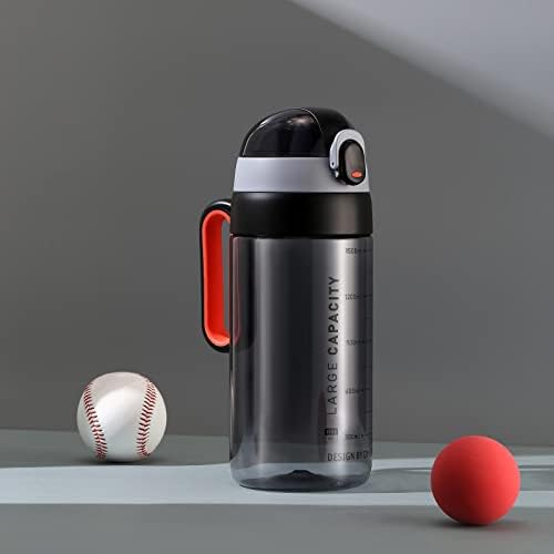 TKK Veliki villon 64 oz motivacijske boce s motivacijskom vodom s uklonjivom slamom i ručkom, tritan BPA Besplatno propuštanje otporno