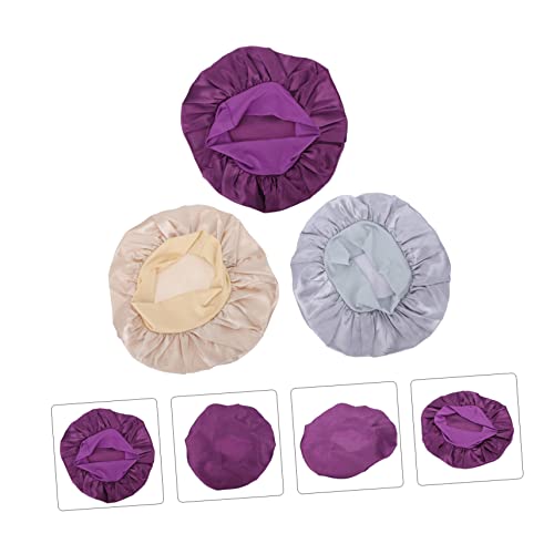 Fomiyes 3pcs Cap Cap saten poklopac za spavanje svilene bonnets saten bonet kovrčava kosa za spavanje salon salona poklopca kose Podesive