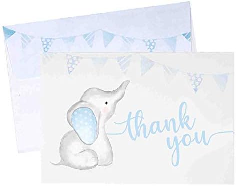 GSM Brands Thank You kartice za Baby Shower sa temom dječaka - 20 kartica sa kovertama