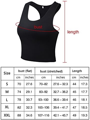 Geyoga 4 komada Basic Workout Crop Tank na vrhu bez rukava Racerback Sport Cisterna za žene Yoga trčanje