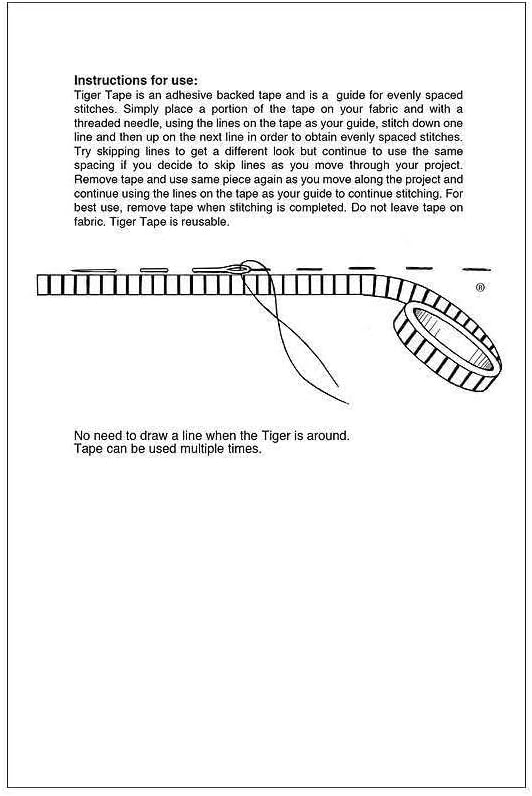 TIGER TAPE 1 / 4-9 Postroćena šivarska traka, 30 metara, bijela