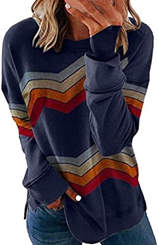 Ženska kriva kofer plus veličina pulover na vrhu Ležerne prilike pupove s dugim rukavima za majicu