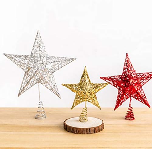 ABOOFAN čarape za čarape Božić sjajni zvezdani stablo delilika Glitter Star Treetop Ornament Pentagram stablo za Božićnu kućnu trgovinu