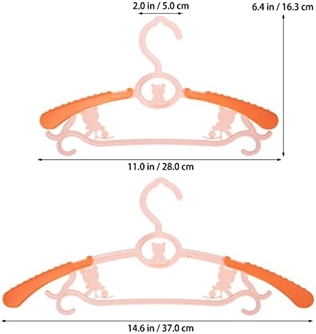 Vješalice za suknje Kisangel 5pcs Podesiva dječja vješalica Plastična ne-klizalica za bebe vješalice za bebe rame Bump vješalica za