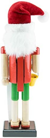 Pametne kreacije surfanje Santa 10 inčni tradicionalni drveni Orašar, Svečani božićni dekor za police i stolove