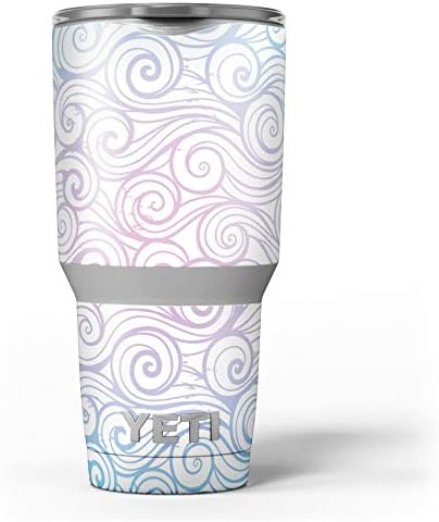 Dizajn Skinz Vivid Blue Gradiant Swirl - Kompletni vinil vinil komplet Kompatibilan je s Yeti Rambler Cooler Tumbler čaše