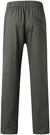 Miashui slatki muški pamuk Plus Veličina džepna vezica čvrste pantalone pantalone ukupno toplo udobne
