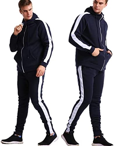 Fsahjkee Man TrackSuit Sweatsuits Sets, Clearence Basic Training Outfit Dugi rukavi odijelo Duweat Suitwesuits