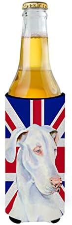 Caroline's Blisures LH9465MUK Veliki Dane sa engleskom Union Jack Britanac zastava Ultra Hugger za tanke limenke, može li hladnjak rukav zagrliti rukav za piće za piće