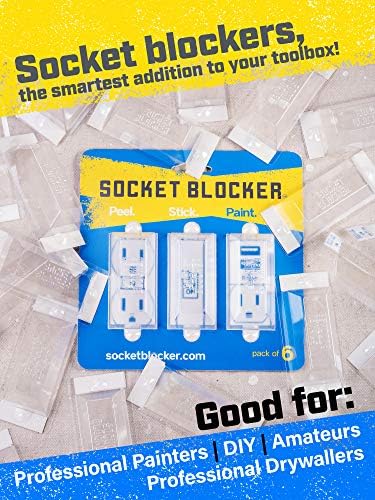 Bloker utičnice - pametni otvor za suhozid i farbanje - bolji od trake za preuređivanje i DIY projekte - 30 paketa
