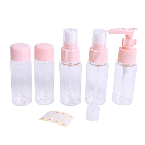 Lisli 7pcs Travel Smart Bottle Set Plastika prazna makeup kozmetičke toaletne potrepštine Tečni kontejneri Profesionalni prenosivi