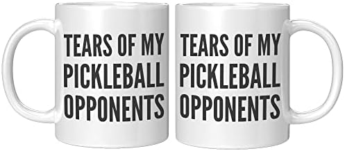 Panvola Tears Of My Pickleball protivnici sportski igrač šolja za kafu keramička šolja novost Drinkware 11 Oz bijeli