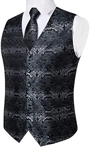DiBanGu muški Paisley prsluk i kravata džepni kvadratni manžetni prsluk set odijela za smoking