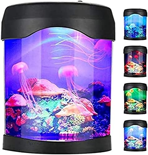 Yosoo Aquarium noćna lampa, šarena novost LED svjetlo silika Umjetna meduza rezervoar za plivanje raspoloženje lampa za uređenje doma